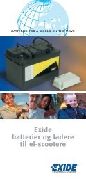 Exide batterier og ladere til el-scootere - Mini Crosser