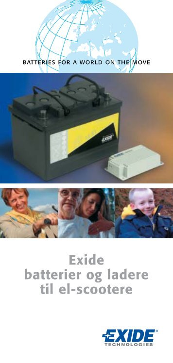 Exide batterier og ladere til el-scootere - Mini Crosser