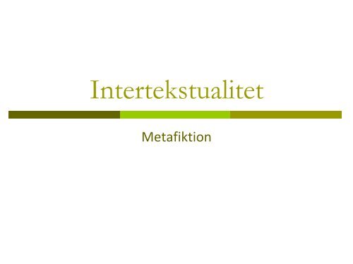 Intertekstualitet - Mono.net