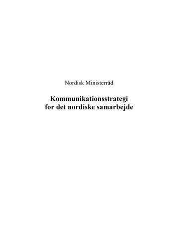 Kommunikationsstrategi for det nordiske samarbejde
