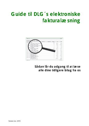 Guide til DLG´s elektroniske fakturalæsning