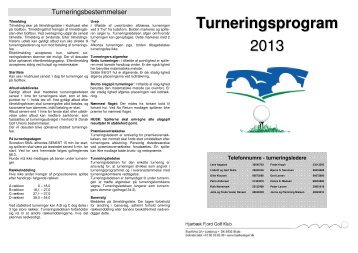 Turneringsprogram 2013 - Hjarbæk Fjord Golf Klub