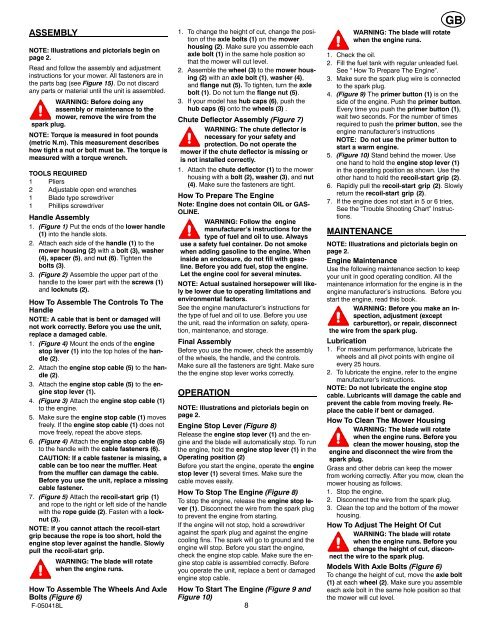Instruction Book Manuel de l'utilisateur ... - Safe Motor AS