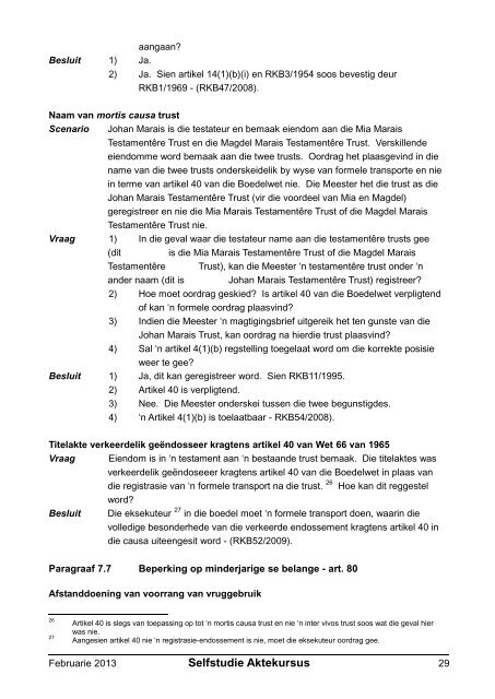 Registratreurskonferensiebesluite - Aktepraktyk.co.za