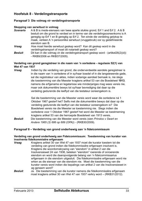 Registratreurskonferensiebesluite - Aktepraktyk.co.za