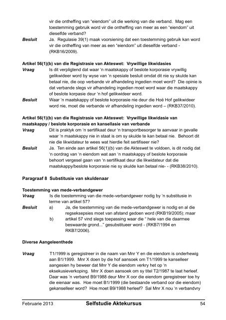 Registratreurskonferensiebesluite - Aktepraktyk.co.za