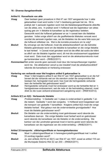 Registratreurskonferensiebesluite - Aktepraktyk.co.za