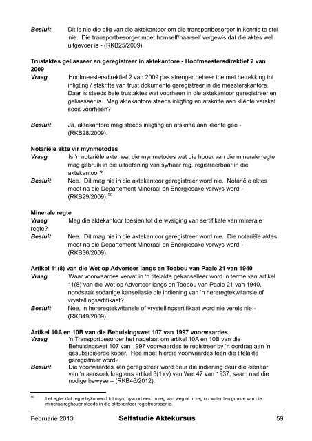 Registratreurskonferensiebesluite - Aktepraktyk.co.za