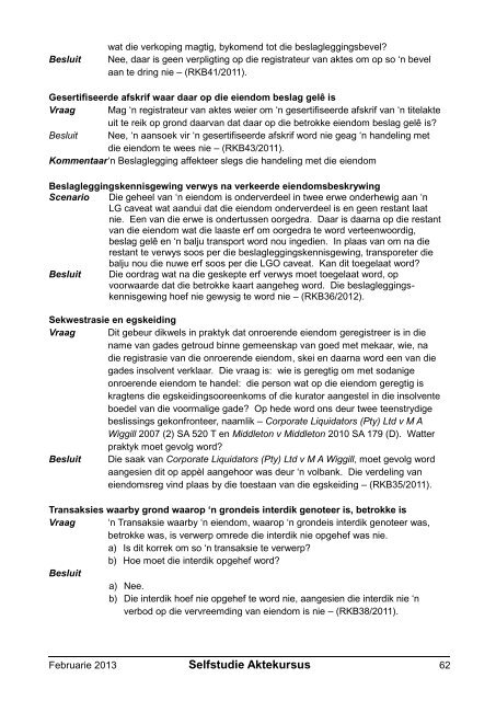 Registratreurskonferensiebesluite - Aktepraktyk.co.za