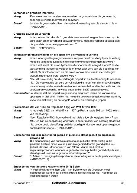 Registratreurskonferensiebesluite - Aktepraktyk.co.za