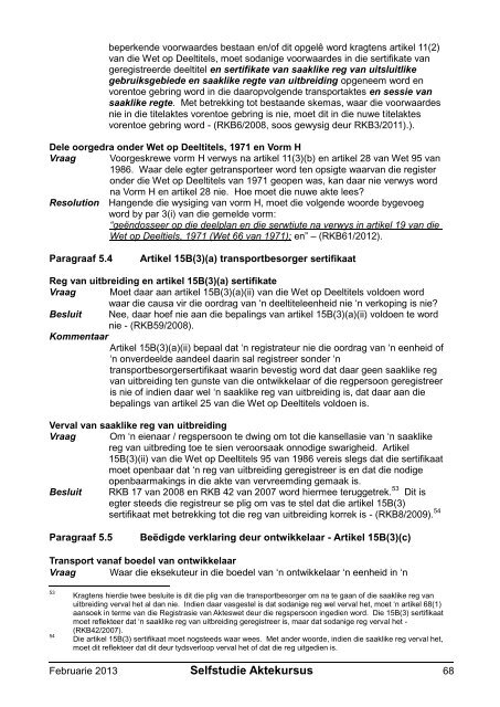 Registratreurskonferensiebesluite - Aktepraktyk.co.za