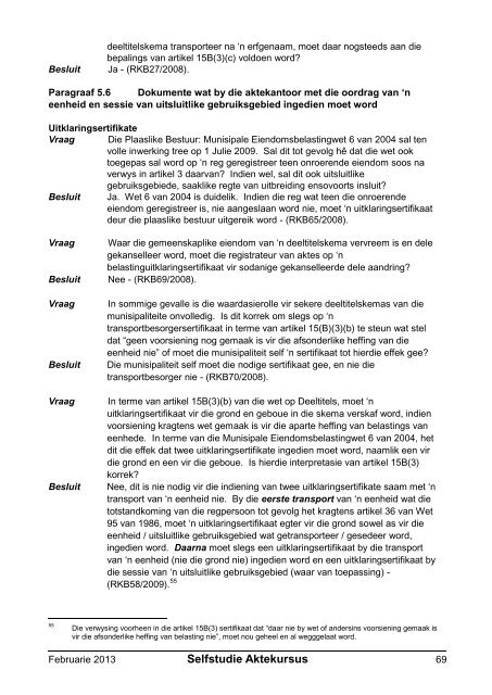 Registratreurskonferensiebesluite - Aktepraktyk.co.za