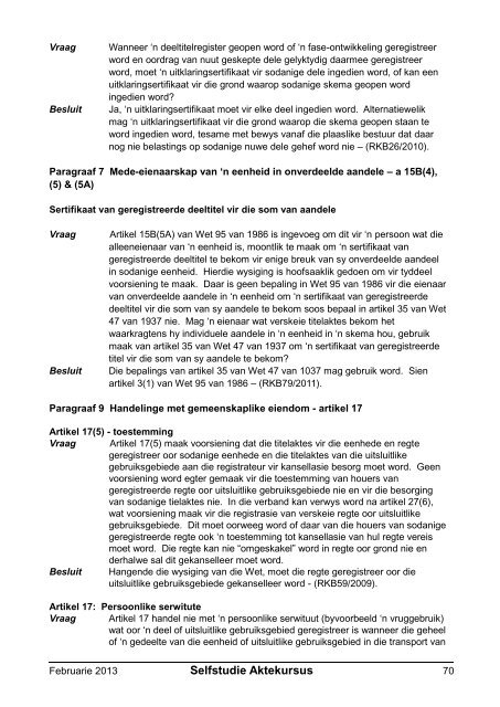 Registratreurskonferensiebesluite - Aktepraktyk.co.za