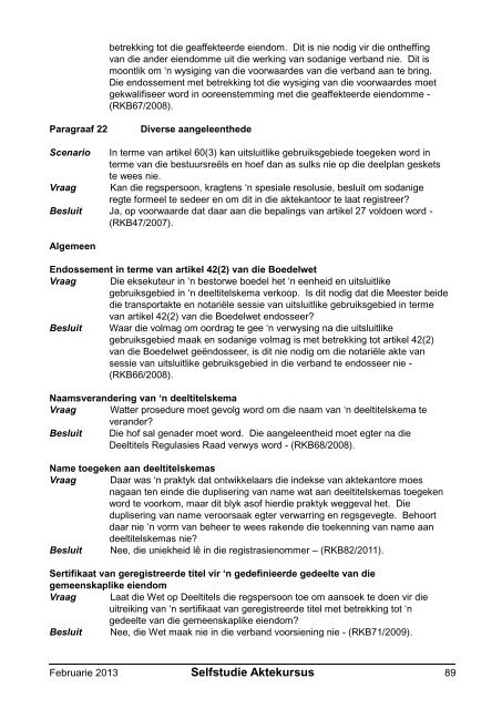 Registratreurskonferensiebesluite - Aktepraktyk.co.za