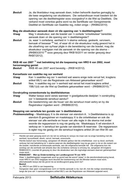 Registratreurskonferensiebesluite - Aktepraktyk.co.za