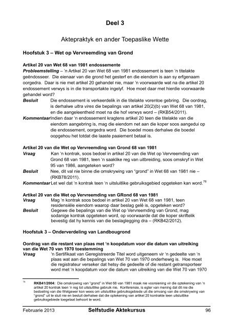 Registratreurskonferensiebesluite - Aktepraktyk.co.za