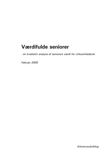 Værdifulde seniorer - Teknologisk Institut