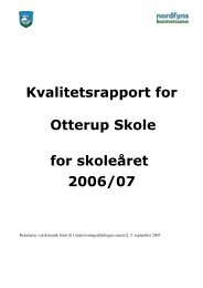 Kvalitetsrapport for for skoleåret 2006/07 Otterup Skole - Sletten Skole