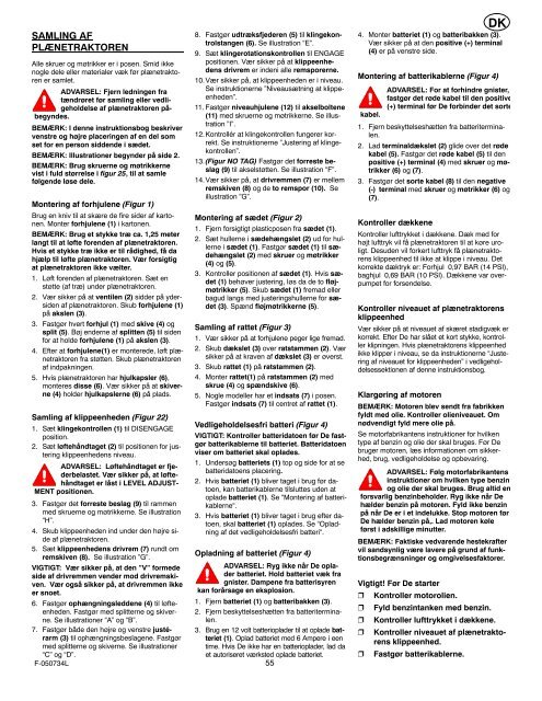 Instruction Book − Riding Mower Model ... - Safe Motor AS