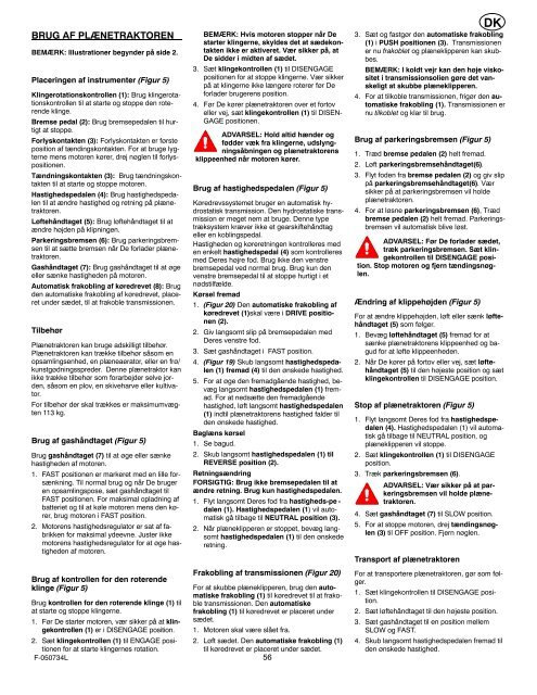 Instruction Book − Riding Mower Model ... - Safe Motor AS