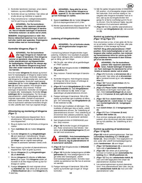 Instruction Book − Riding Mower Model ... - Safe Motor AS