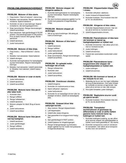 Instruction Book − Riding Mower Model ... - Safe Motor AS