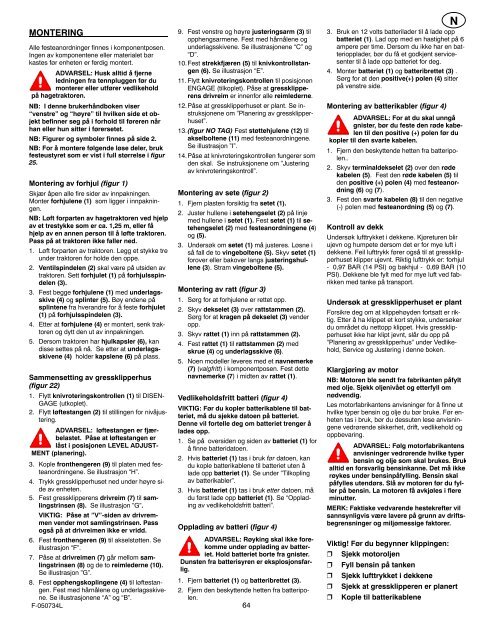 Instruction Book − Riding Mower Model ... - Safe Motor AS