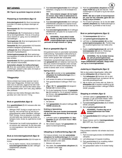 Instruction Book − Riding Mower Model ... - Safe Motor AS