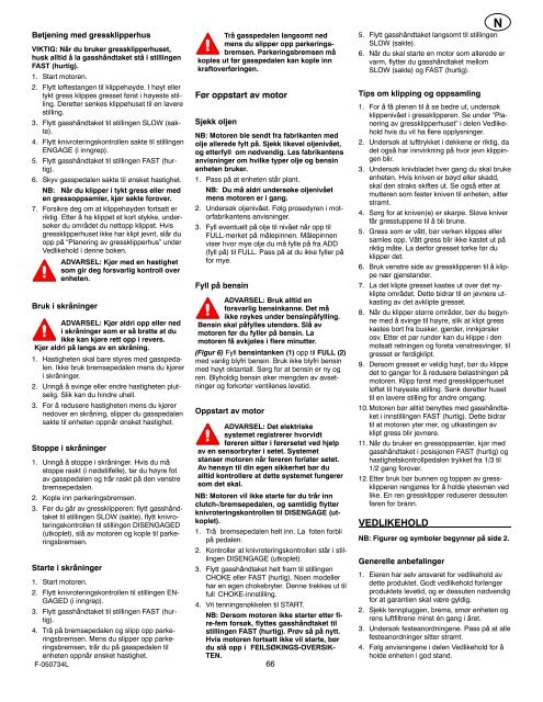 Instruction Book − Riding Mower Model ... - Safe Motor AS