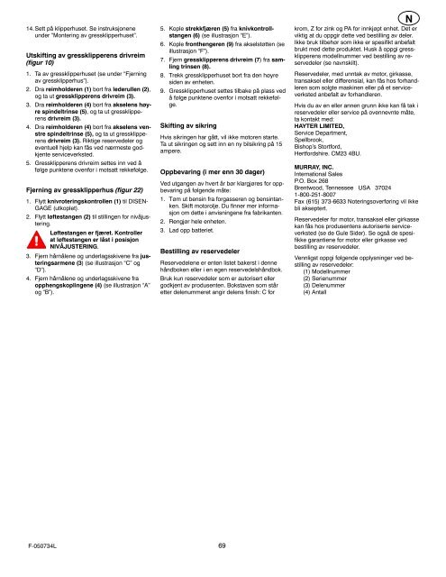 Instruction Book − Riding Mower Model ... - Safe Motor AS