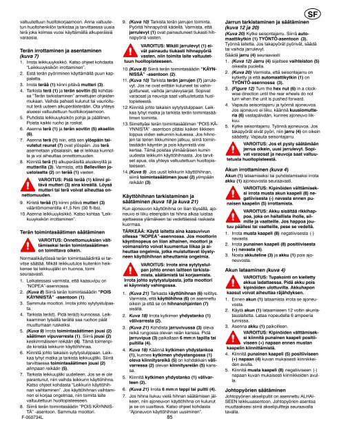 Instruction Book − Riding Mower Model ... - Safe Motor AS