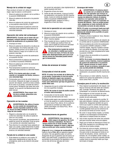 Instruction Book − Riding Mower Model ... - Safe Motor AS