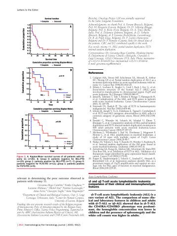 γδ and αβ T-cell acute lymphoblastic leukemia: comparision ... - USP