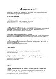 Vaktrapport uke 19 - Kystverket