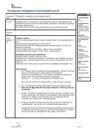 Postoperativ modtagelse af mammapatient på A5 - OUH.dk