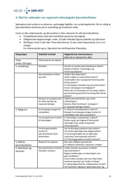 Mal for prosjektbeskrivelsen - kjernefasiliteter.pdf - Helse Sør-Øst