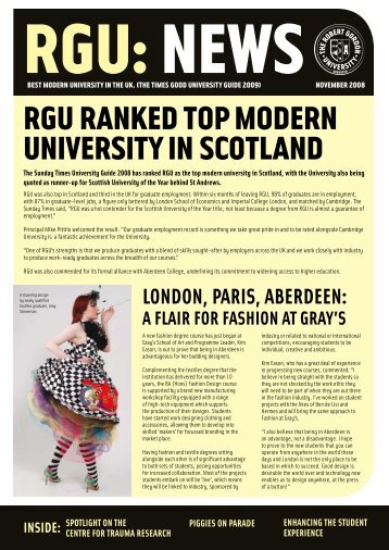 rgu ranked top modern university in scotland - Robert Gordon ...