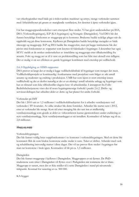 US-sak 31/2013 Årsrapport for helse, miljø og sikkerhet 2012 ... - UMB