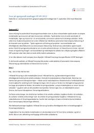 Svar på spørgsmål modtaget 05-09-2012 - Hillerød Forsyning