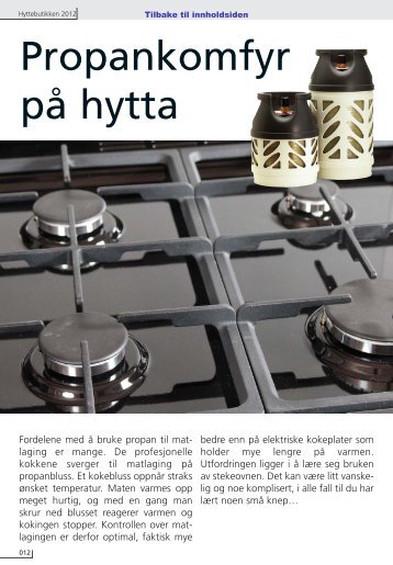 Propankomfyr på hytta - Hyttebutikken