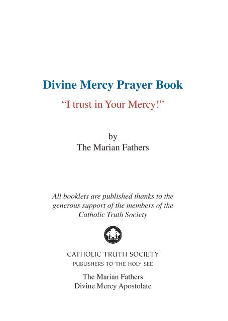 Divine Mercy Prayer Book - Ignatius Press