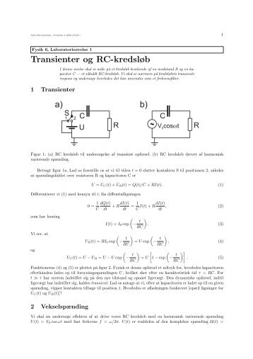 Transienter og RC-kredsløb