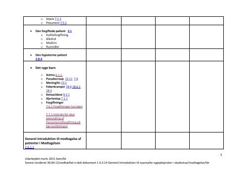 Oplæringsprogram til nyansat personale i Skade/modtagelsen ...