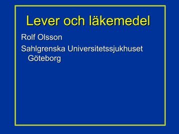 Toxisk läkemedelsinducerad leverskada