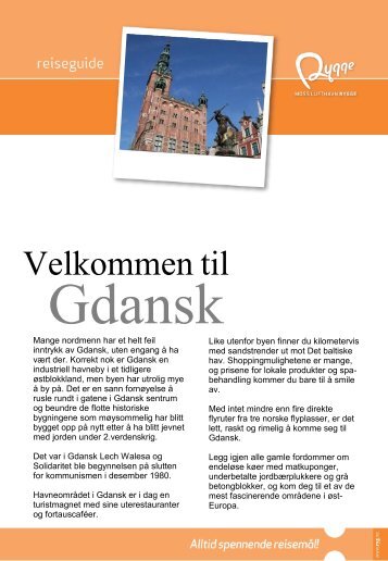 Gdansk Reiseguide copyright www.reiseplaneten.no