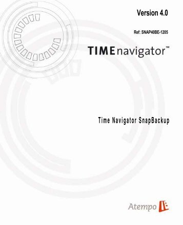 Version 4.0 Time Navigator SnapBackup