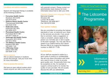 The Lidcombe Programme leaflet