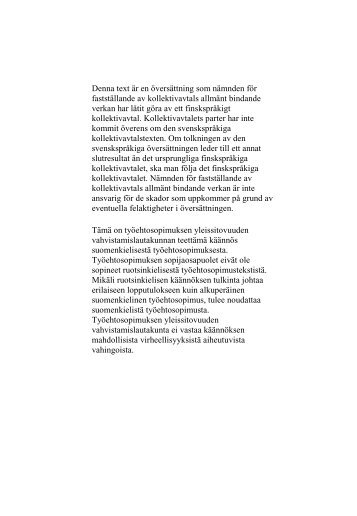 Kollektivavtal för VVS-sektorn inom husteknikbraschen 2012 ... - Finlex
