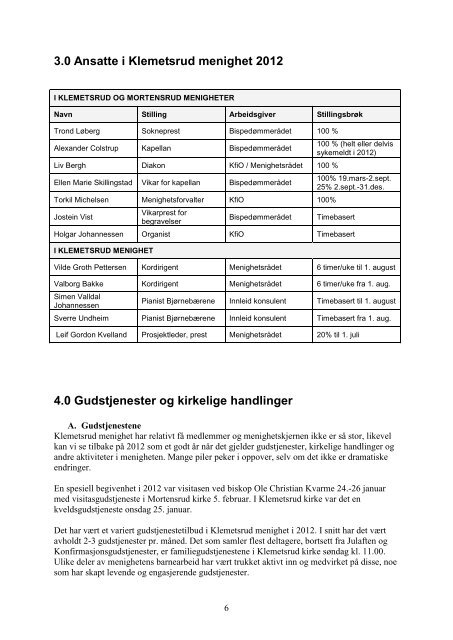 Årsmelding 2012 Klemetsrud menighet - Kirkelig fellesråd i Oslo