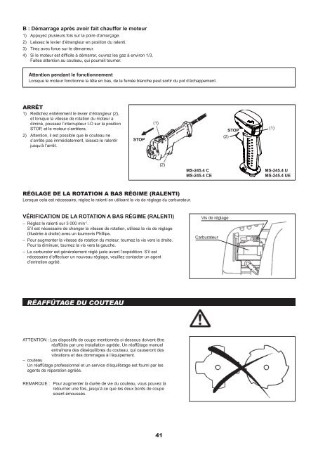 MS-245.4 U/MS-245.4 UE/MS-245.4 C/MS-245.4 CE GB Petrol ...